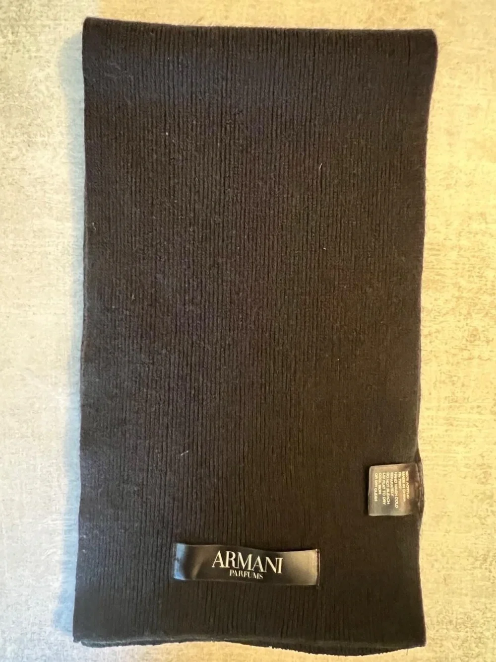 Armani Exchange Black Knit Scarf